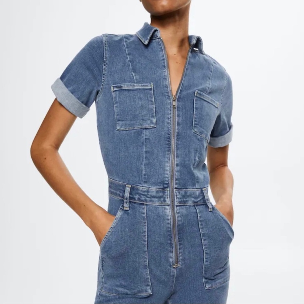 Mango Denim Jumpsuit Diana